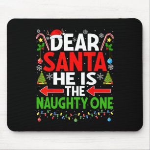 Tapis De Souris Cher Père Noël, il est coquin un couple de Noël Pa