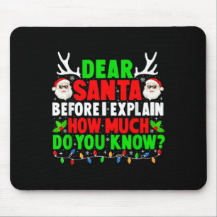 Tapis De Souris Cher Père Noël, Je Peux Expliquer Drôle Les Hommes
