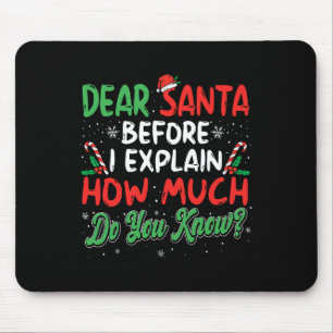 Tapis De Souris Cher Père Noël Je Peux Expliquer Fun Noël Hommes F
