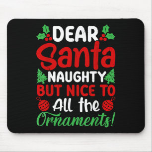Tapis De Souris Cher Père Noël Méchant Mais Gentil Pour Tous Les O