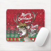 Tapis De Souris Cher renne - Joyeux Noël et heureux Nouvel An (Avec souris)