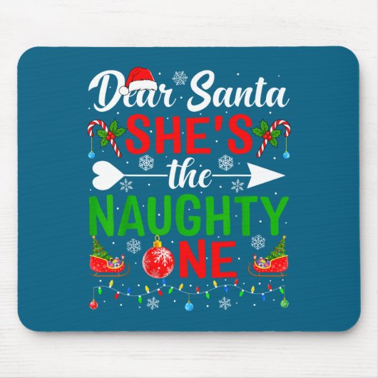 Tapis De Souris Cher santa le couple vilain Noël (Devant)