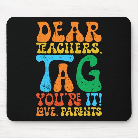Tapis De Souris Chers enseignants Étiquette Vous êtes ça l'amour P (Devant)