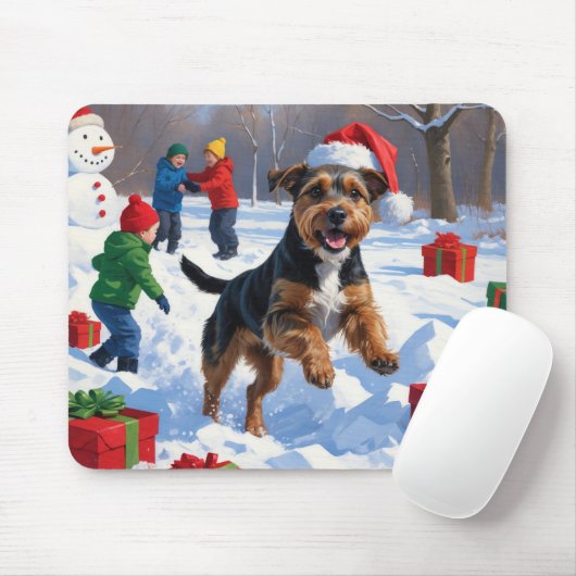 Tapis De Souris Chesapeake Bay Retriever Neige avec Casquette de N (Avec souris)
