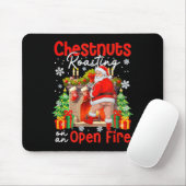 Tapis De Souris Chestnuts Roasting On An Open Fire Funny Santa  (Avec souris)