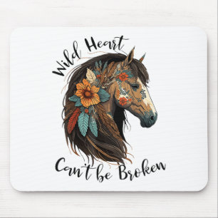 Tapis De Souris Cheval à cœur sauvage incassable