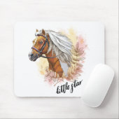 Tapis De Souris Cheval à main avec plantes (Avec souris)