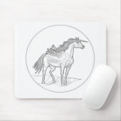 Tapis De Souris Cheval ailé 🐴 (Avec souris)