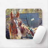 Tapis De Souris Cheval Amish (Avec souris)