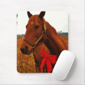 Tapis De Souris Cheval avec Bow rouge (Avec souris)