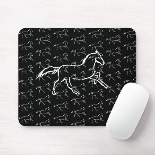 Tapis De Souris Cheval blanc (Avec souris)