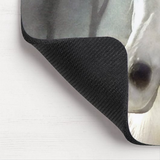 Tapis De Souris Cheval blanc avec nom (Coin)