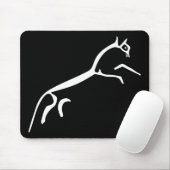 Tapis De Souris Cheval blanc (château d'Uffington) - noir (Avec souris)