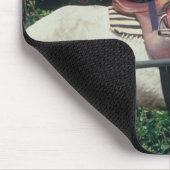 Tapis De Souris Cheval blanc dans un jardin (Coin)
