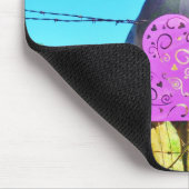 Tapis De Souris Cheval blanc et Brown Valentine Coeurs (Coin)