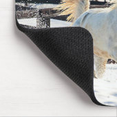 Tapis De Souris Cheval blanc galopant (Coin)