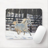Tapis De Souris Cheval blanc galopant (Avec souris)