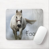 Tapis De Souris Cheval blanc inspirant (Avec souris)