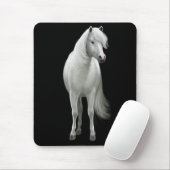 Tapis De Souris Cheval blanc sauvage Mousepad (Avec souris)