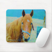 Tapis De Souris Cheval bleu Denim teinté (Avec souris)