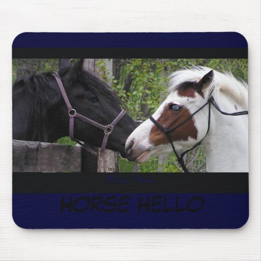 Tapis De Souris Cheval bonjour Mousepad (Devant)