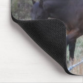 Tapis De Souris Cheval Brown dans les arbres d'automne rouges (Coin)