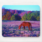 Tapis De Souris Cheval Brown en Grass violet (Devant)