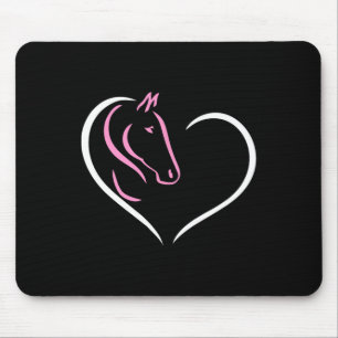 Tapis De Souris Cheval Coeur Cute Horseback équitation équine éque