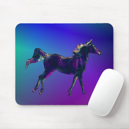 Tapis De Souris Cheval coloré Art équestre (Avec souris)