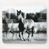 Tapis De Souris Cheval de course B&W (Devant)
