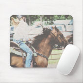Tapis De Souris Cheval de course de baril (Avec souris)