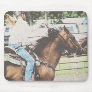 Tapis De Souris Cheval de course de baril