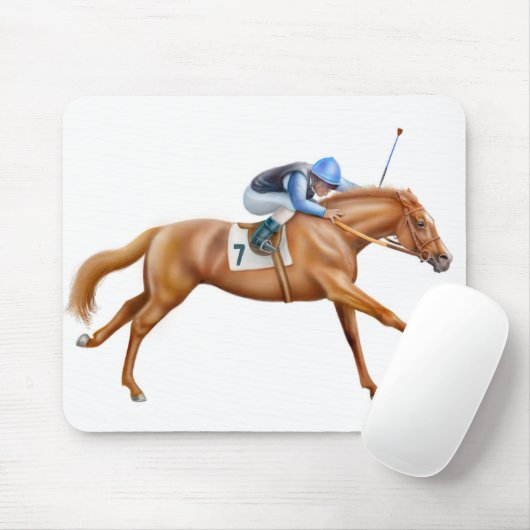 Tapis De Souris Cheval de course Mousepad de pur sang (Avec souris)