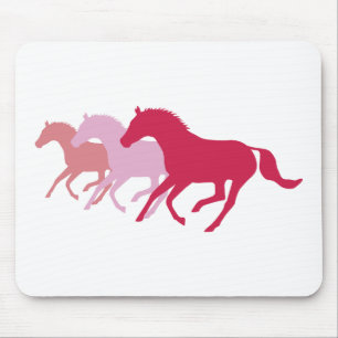 Tapis De Souris Cheval de course (rouge)