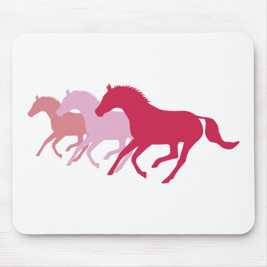 Tapis De Souris Cheval de course (rouge) (Devant)