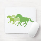 Tapis De Souris Cheval de course (vert) (Avec souris)