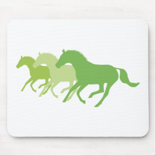 Tapis De Souris Cheval de course (vert)