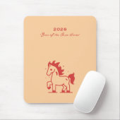 Tapis De Souris Cheval de Feu Mignon (Avec souris)