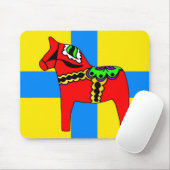 Tapis De Souris Cheval de la Suède Dala (Avec souris)