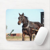 Tapis De Souris Cheval de l'Amish rural et buggy (Avec souris)