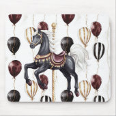 Tapis De Souris Cheval de manège Cirque Ballons (Devant)