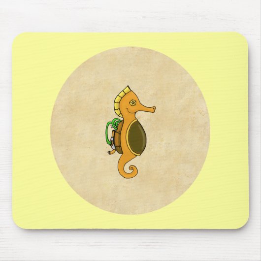 Tapis De Souris Cheval de mer Steampunk (Devant)