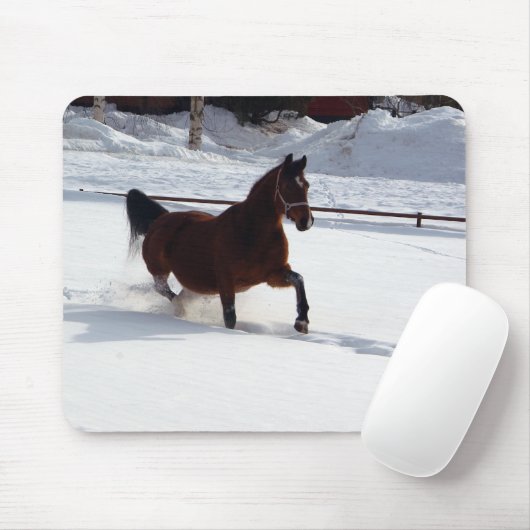 Tapis De Souris Cheval de neige (Avec souris)