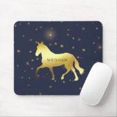 Tapis De Souris cheval d'or étoiles équestre Monogramme (Avec souris)