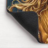 Tapis De Souris Cheval doré à la crinière flottante (Coin)