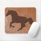 Tapis De Souris Cheval en cuir embarqué (Avec souris)