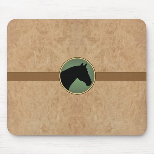 Tapis De Souris Cheval en cuir MousePad (Devant)