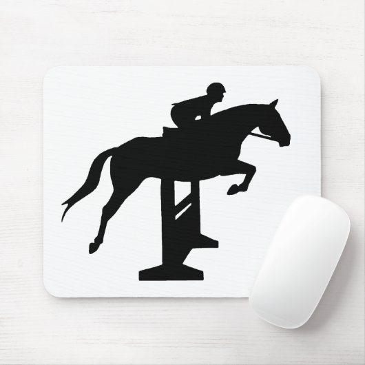 Tapis De Souris Cheval et cavalier de pullover de chasseur (Avec souris)