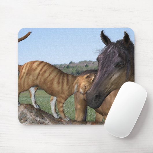 Tapis De Souris Cheval et chat Mousepad - aimez Thy (Avec souris)