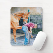 Tapis De Souris Cheval et maréchal-ferrant (Avec souris)